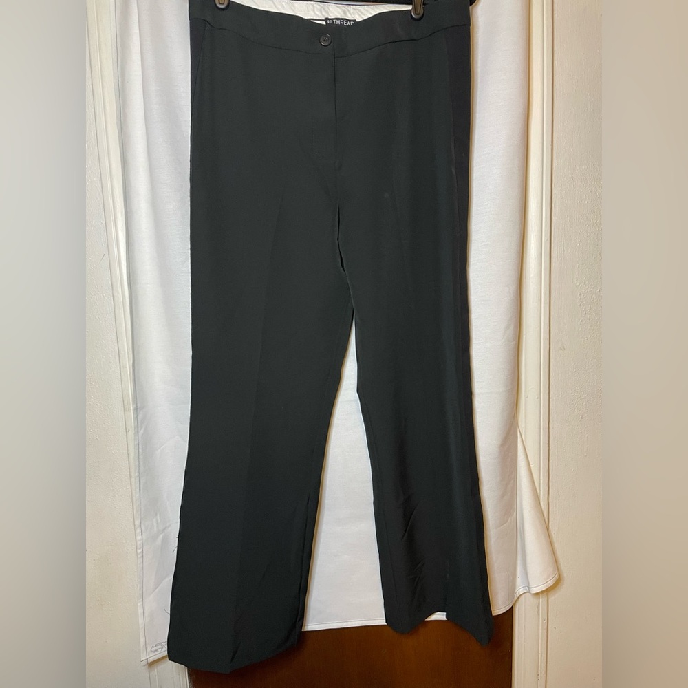 NWT en Thread Black Tuxedo-Like Black Stripe Down the Side Trouser Pant Size 10